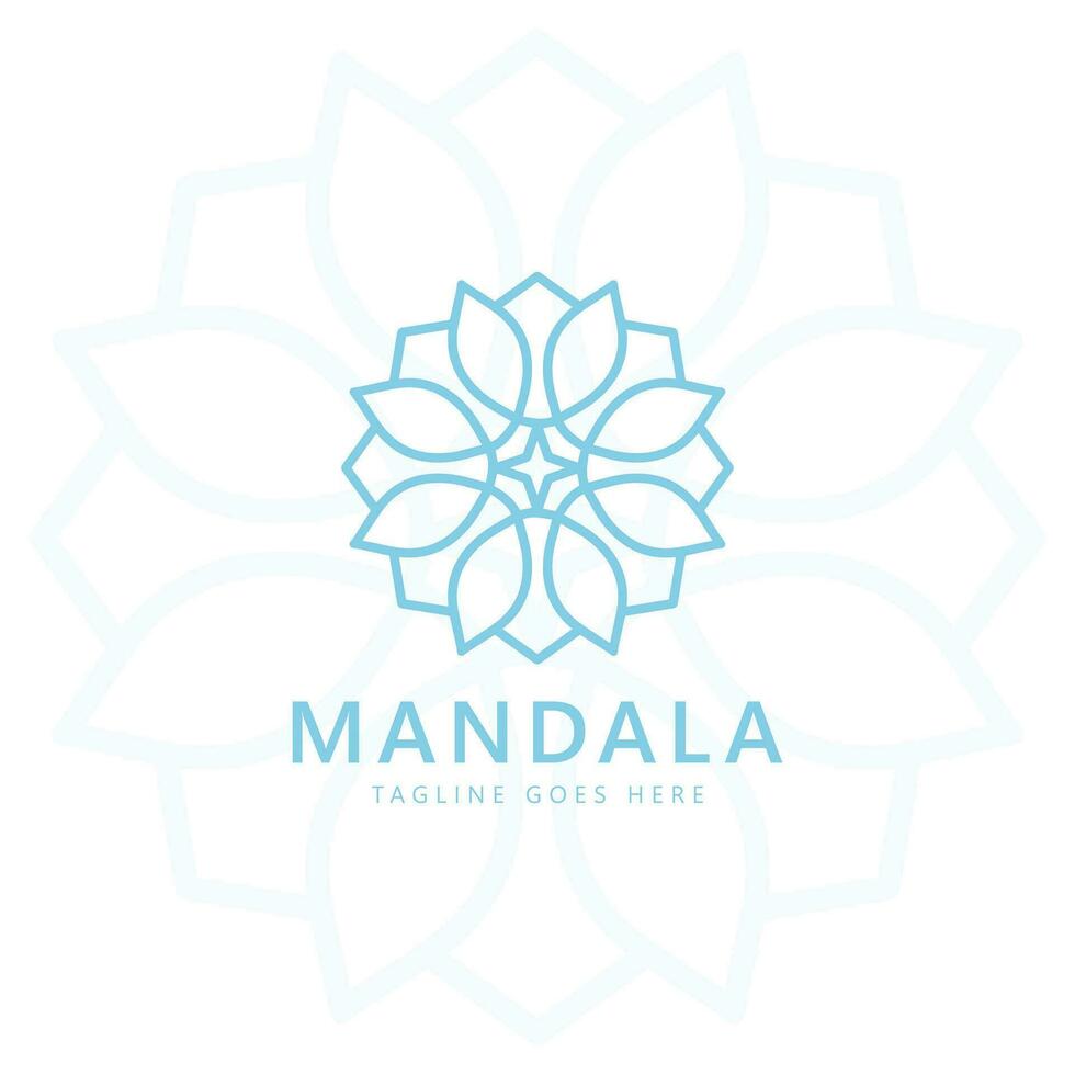mandala logo modello, circolare modello nel modulo di mandala. orientale modello, vettore illustrazione. Islam, Arabo, indiano, Turco, Pakistan, Cinese, ottomano motivi