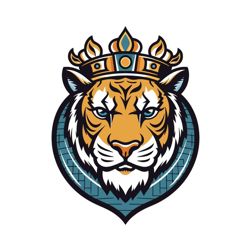 Impressionante mano disegnato tigre logo design con intricato dettagli e potente presenza. ideale per Marche In cerca di un' forte e travolgente Immagine vettore