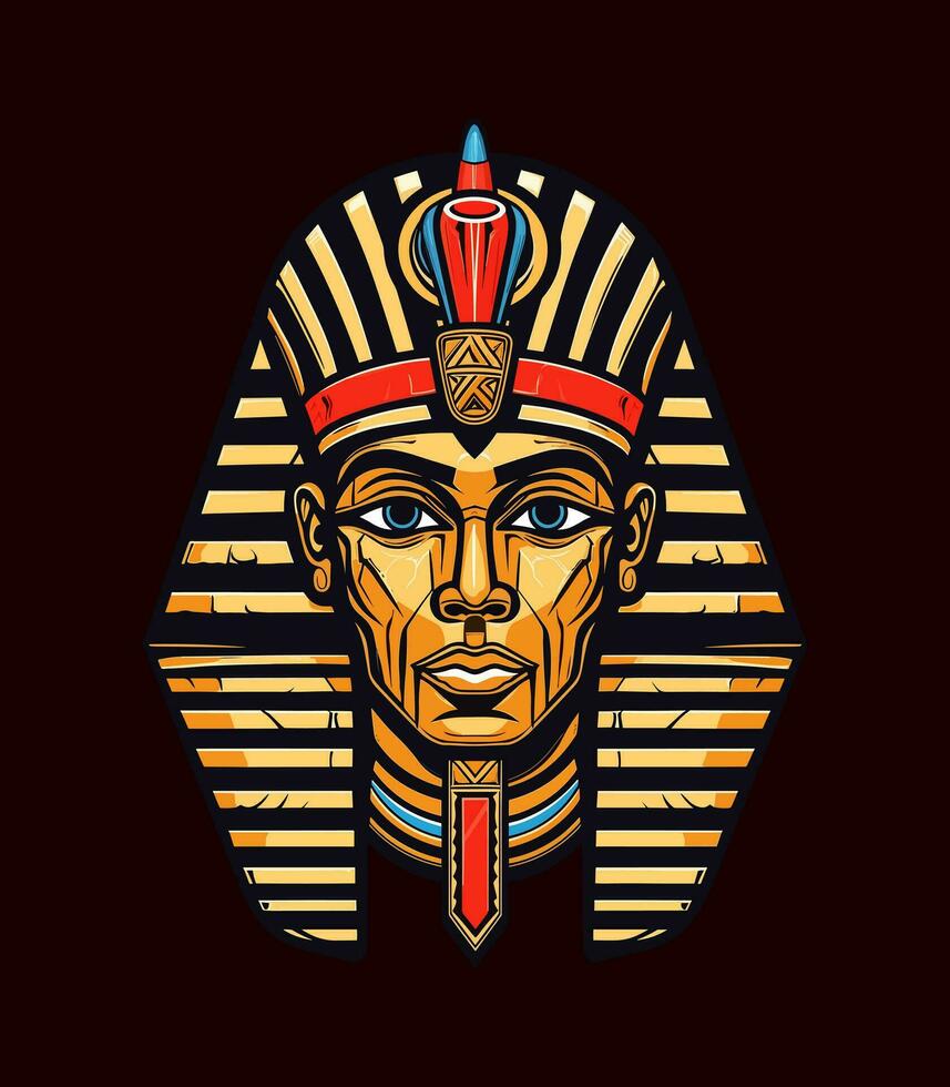 un' maestoso egiziano d'oro Faraone vettore clip arte illustrazione, incarnando energia e regalità, Perfetto per antico Egitto ispirato disegni e storico progetti