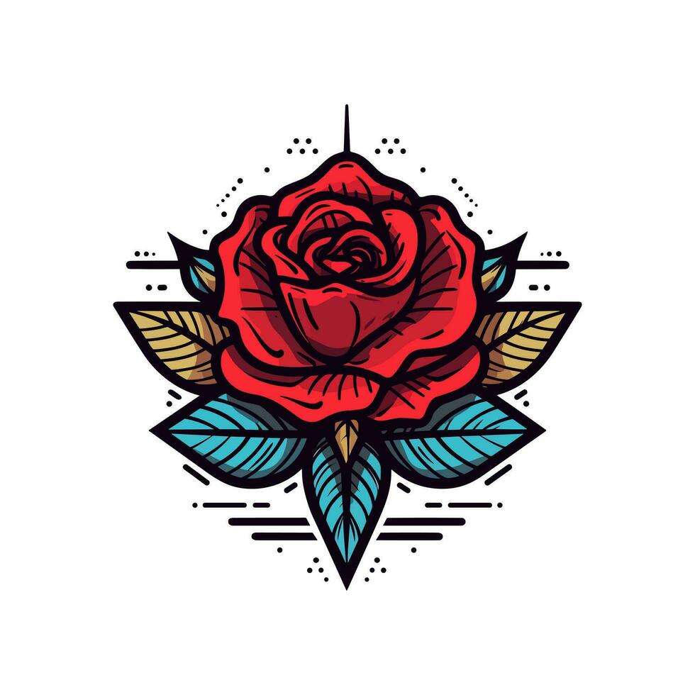 un' romantico Rose fiore vettore clip arte illustrazione, evocando amore e passione, Perfetto per nozze inviti e sentito disegni quello parlare per il cuore