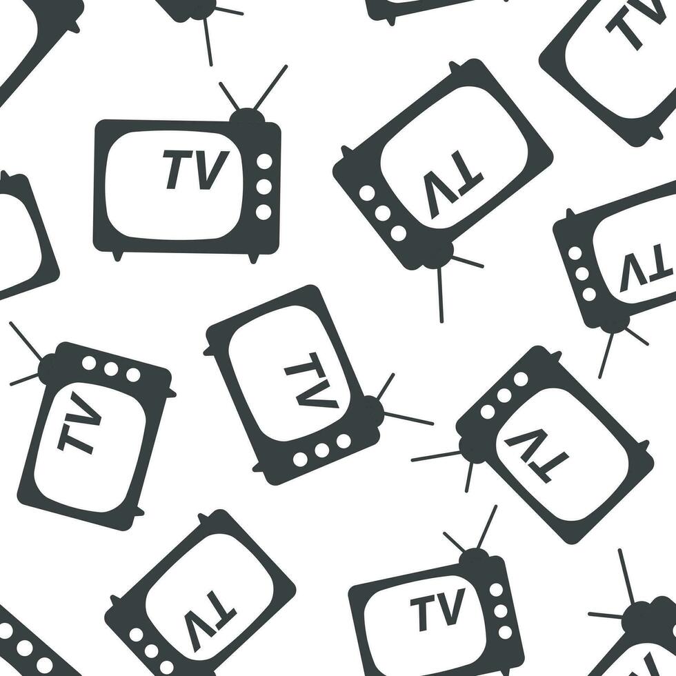 tv icona senza soluzione di continuità modello sfondo. attività commerciale piatto vettore illustrazione. televisione cartello simbolo modello.