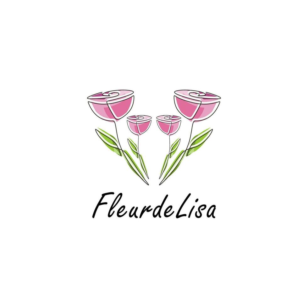 floreale logo. fiore icona. floreale emblema. cosmetici, terme, bellezza salone, decorazione, boutique logo. lusso, attività commerciale, reale gioielleria. vettore