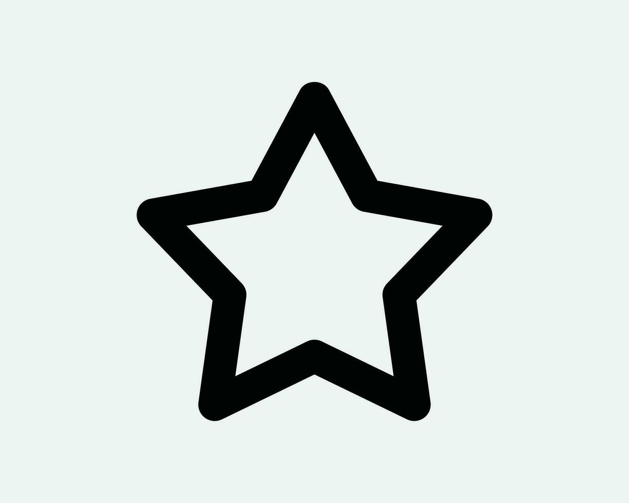 stella linea icona. cinque punto preferito preferito valutazione Vota Natale segnalibro nero bianca grafico clipart opera d'arte schema forma simbolo cartello vettore eps