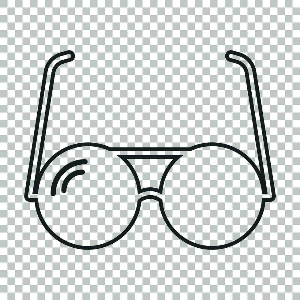 occhiali da sole vettore icona nel linea stile. occhiali piatto illustrazione.