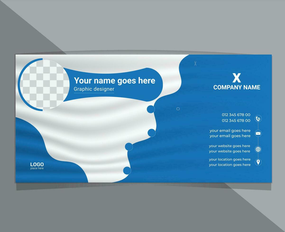 moderno attività commerciale aziendale azienda identità professionale e-mail firma design con colorato sfondo modello vettore