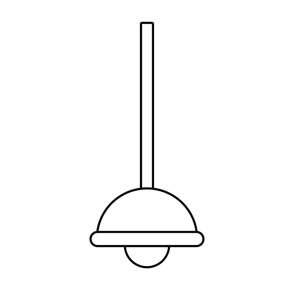 icona di stile della linea di sospensione della luce della lampada vettore