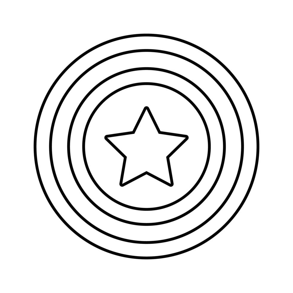 stella elettorale usa in stile linea di francobolli vettore