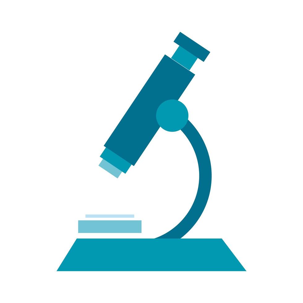 icona di stile piatto laboratorio microscopio vettore