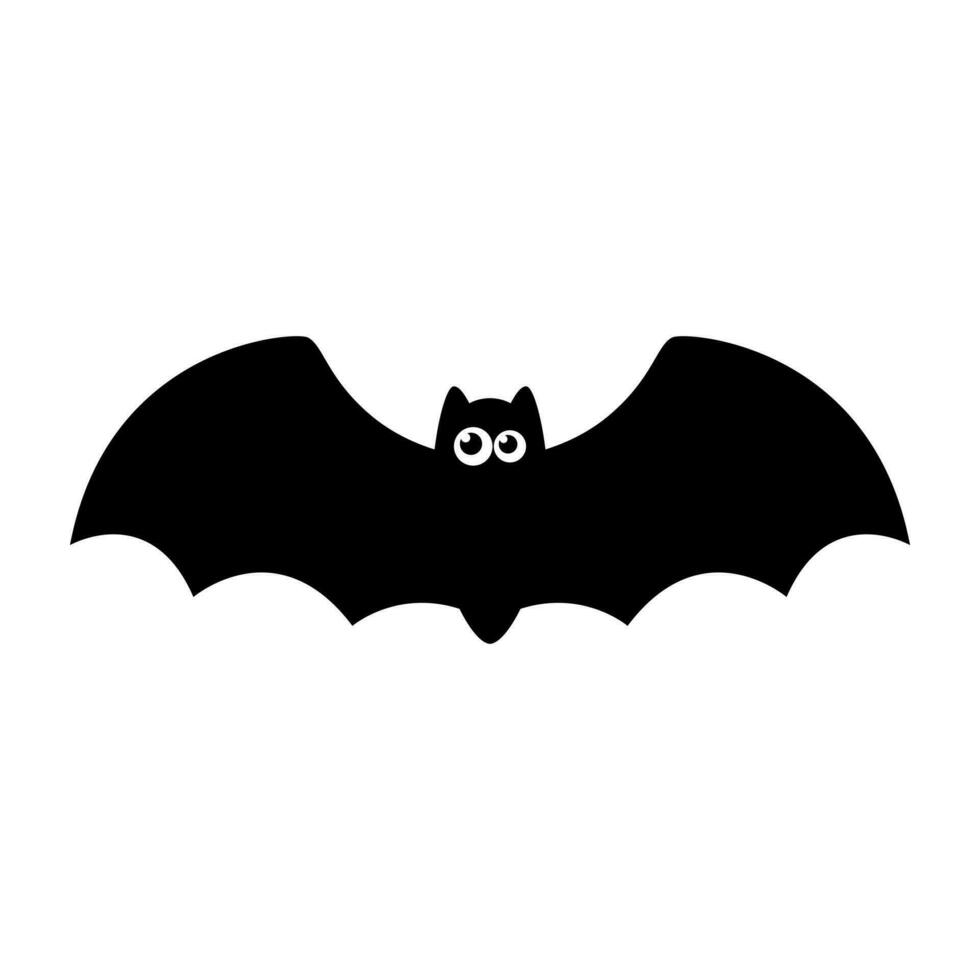 carino volante pipistrello cartone animato Halloween. vettore