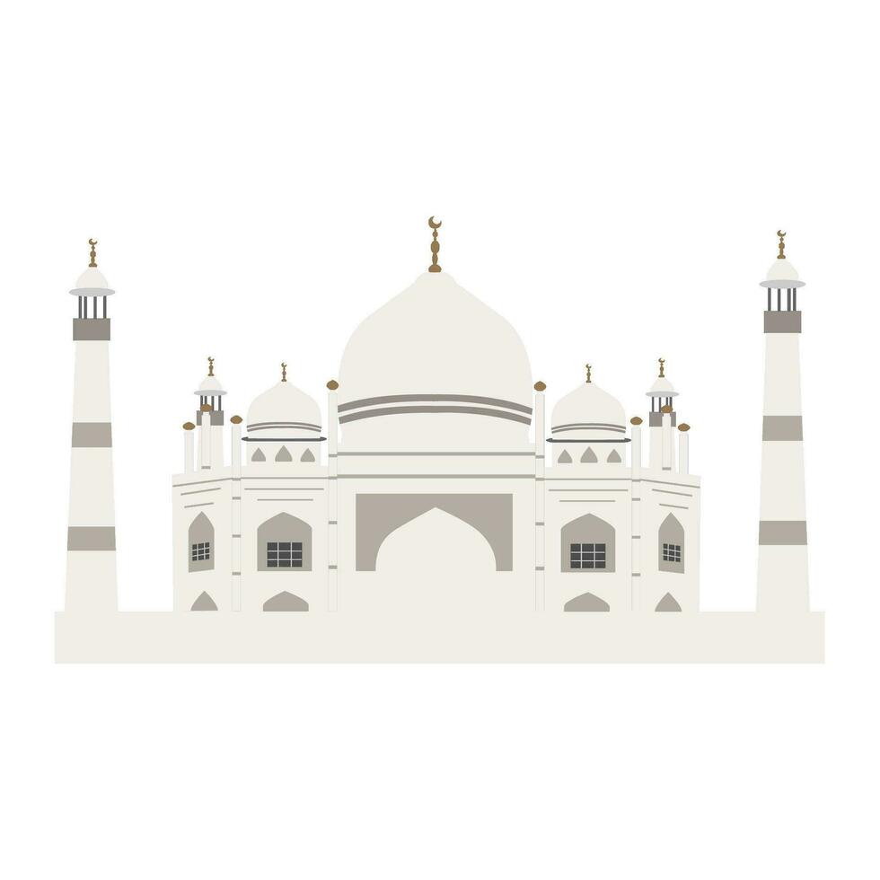 illustrazione di fatima zahra moschea, bianca moschea . vettore di moschea piatto design