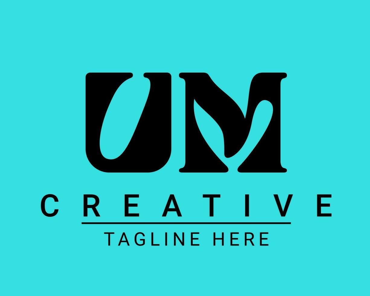 moderno creativo lettera u m minimalista logo design. vettore