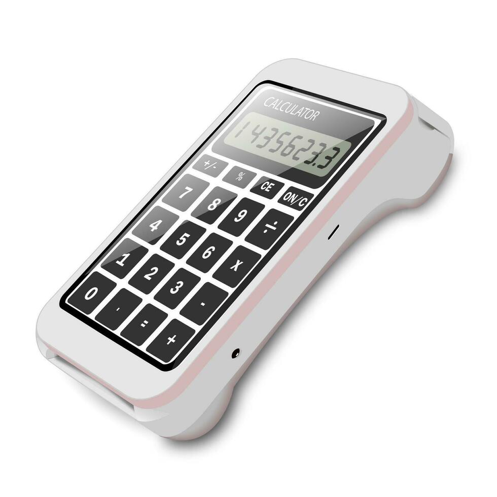 calcolatrice App su schermo di pagamento accettazione dispositivo vettore