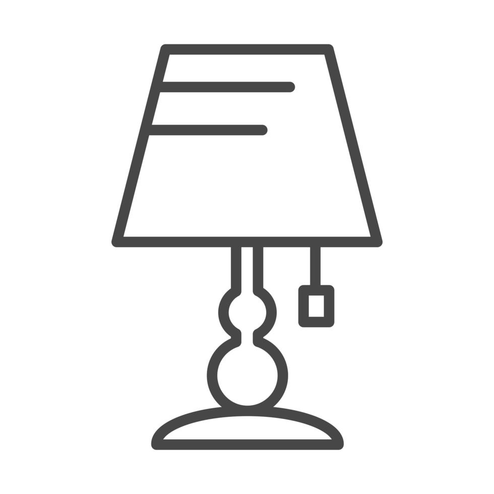 lampada decorazione ornamento luce lineare icona stile vettore
