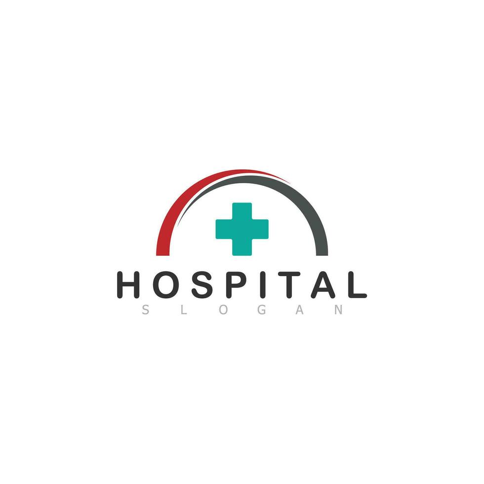 ospedale Salute medico medicina logo design vettore