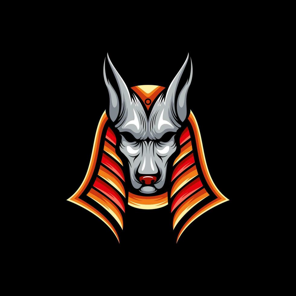 vettore anubis logo design illustrazione