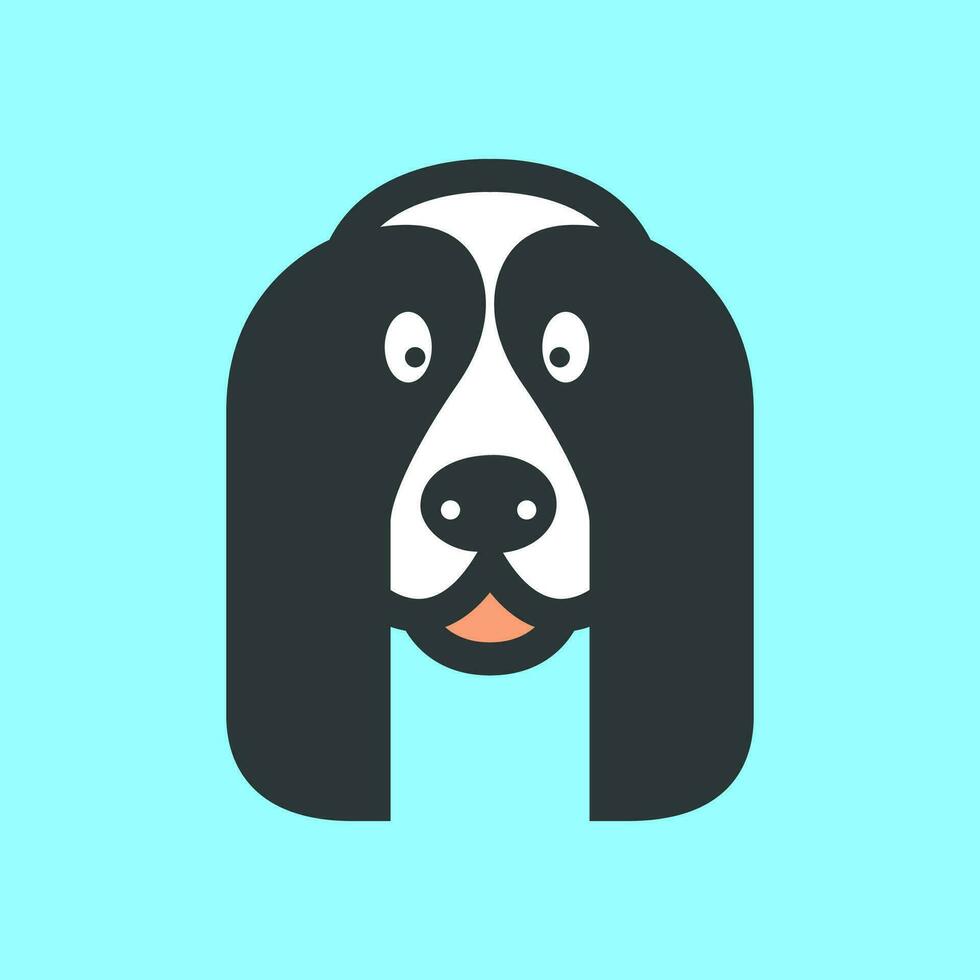 cavaliere re charles spaniel cane animali domestici carino portafortuna cartone animato colorato contento Sorridi logo icona vettore illustrazione