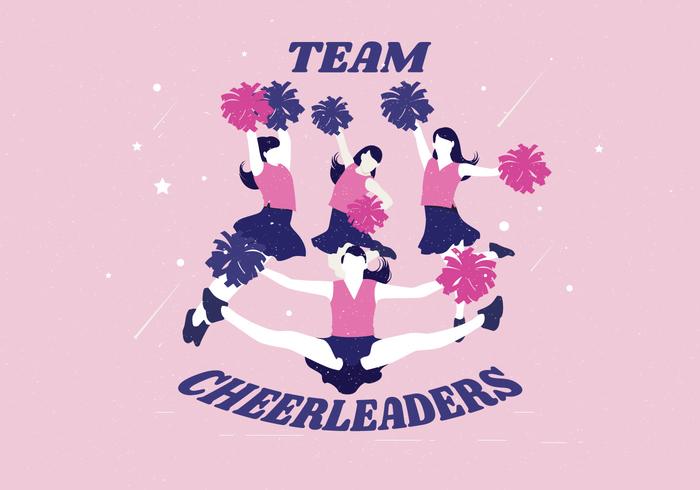 Vettore di squadra cheerleaders