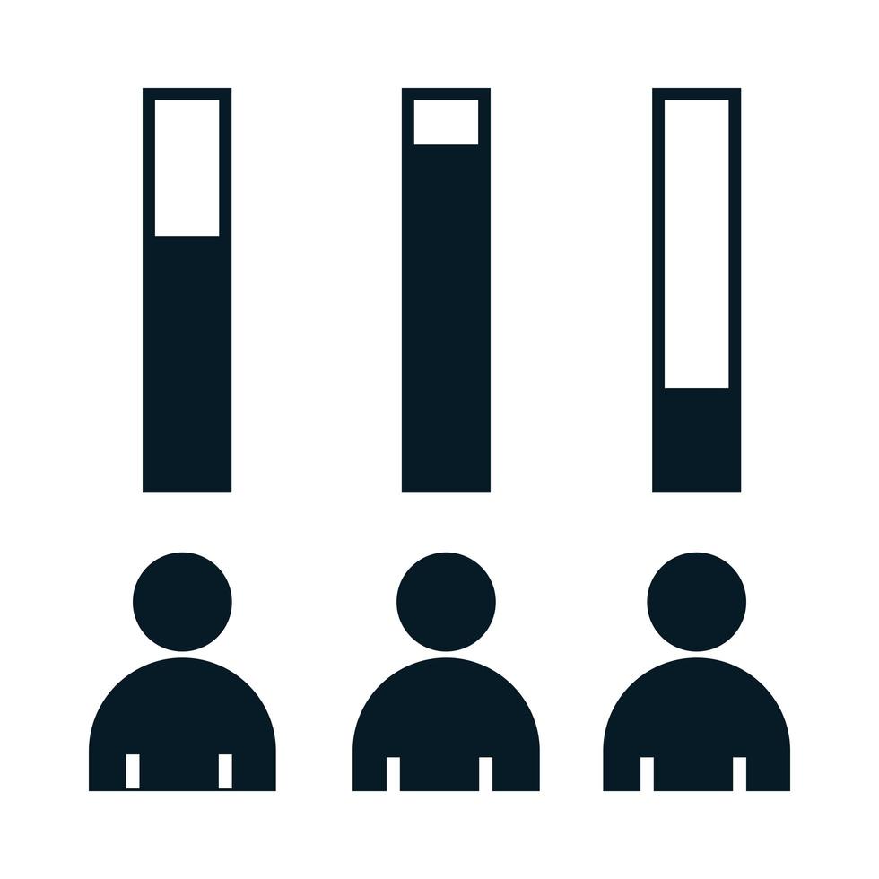 Stati Uniti elezioni infografica risultati del voto campagna elettorale politica silhouette icona design vettore