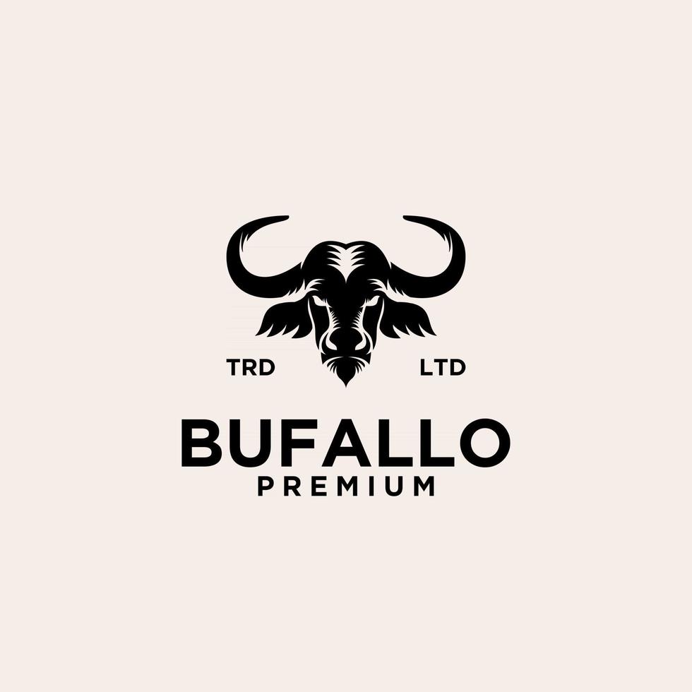 design del logo vettoriale di bufalo premium