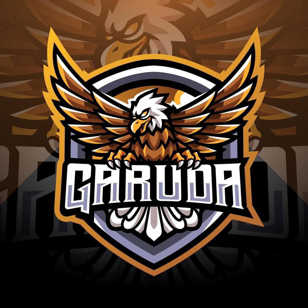 disegno del logo della mascotte garuda esportsport vettore