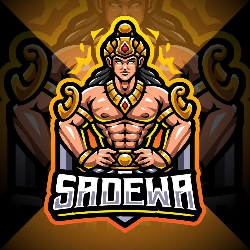 Sadewa esport logo mascotte design vettore