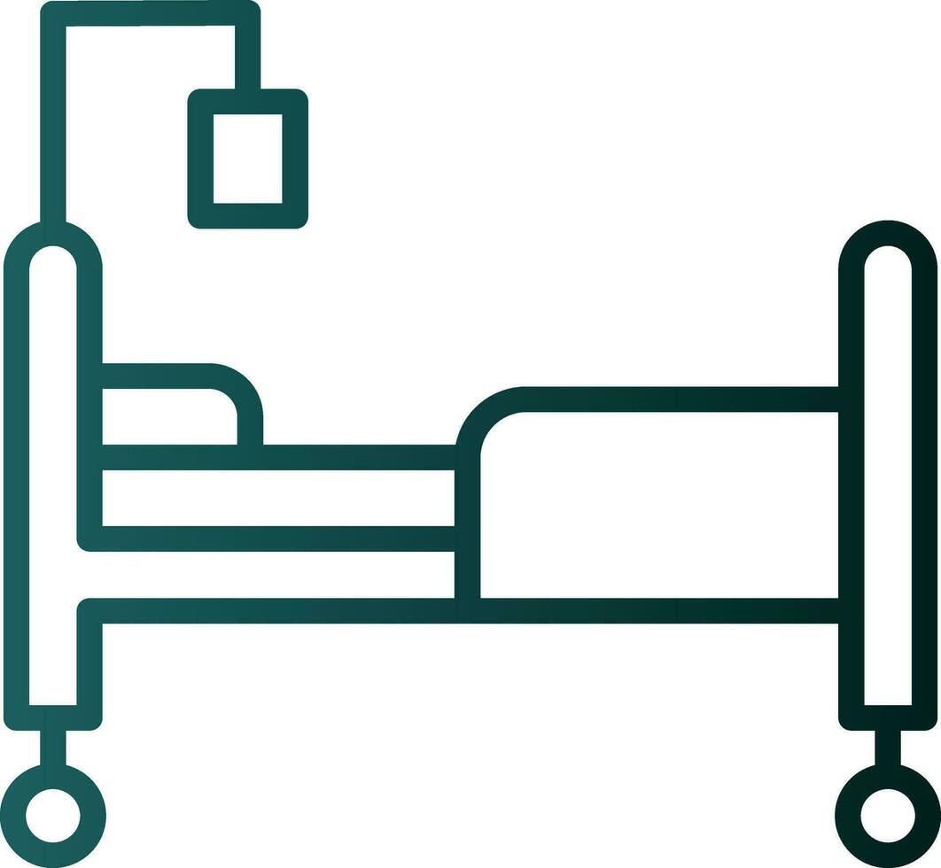 ospedale letto vettore icona design