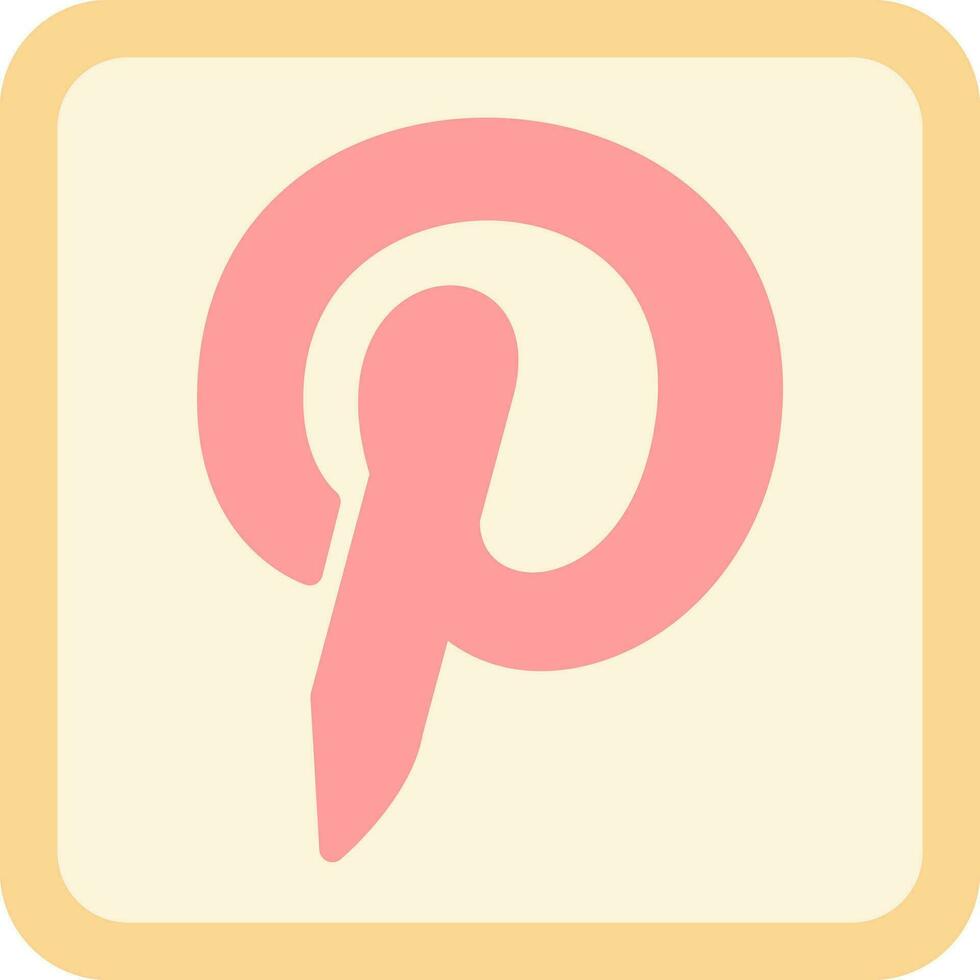 Pinterest logo vettore icona design