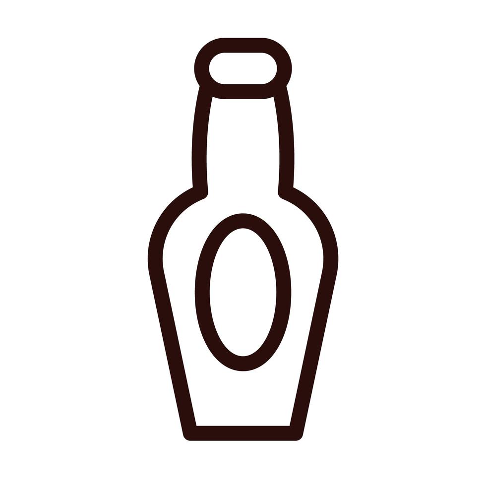 stile linea bevanda bottiglia di birra vettore