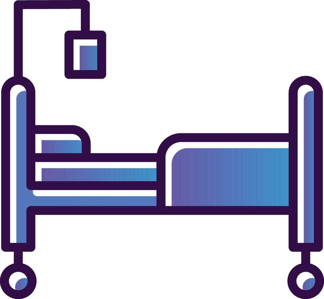 ospedale letto vettore icona design