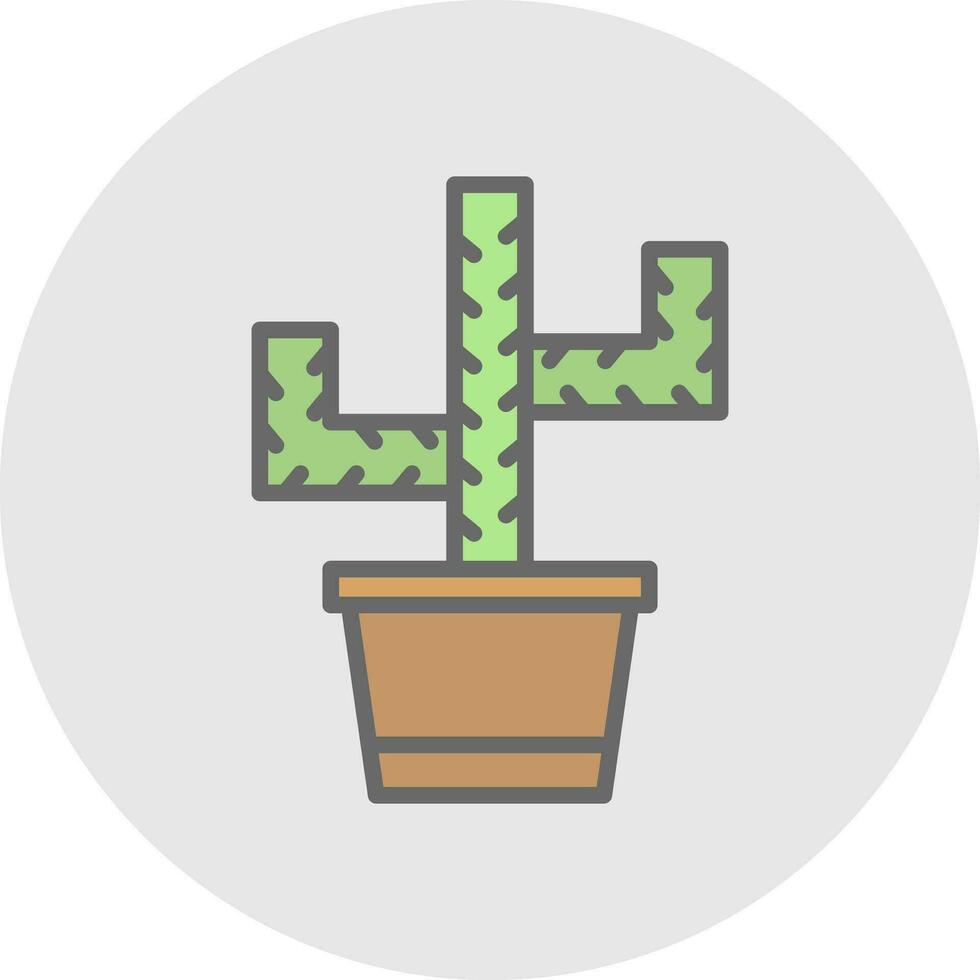 cactus pentola vettore icona design