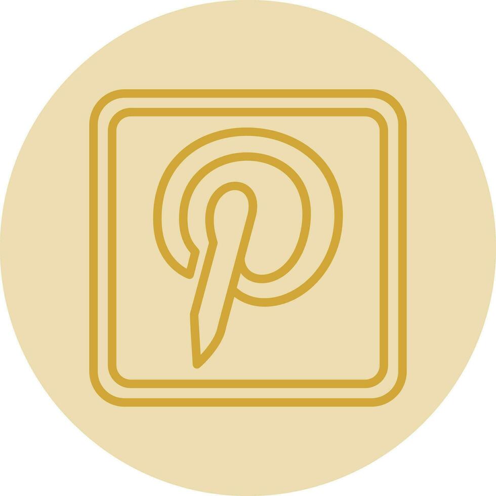 Pinterest logo vettore icona design