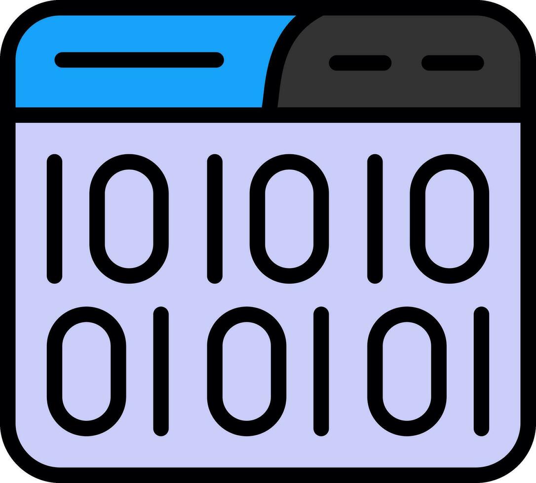 binario codice vettore icona design