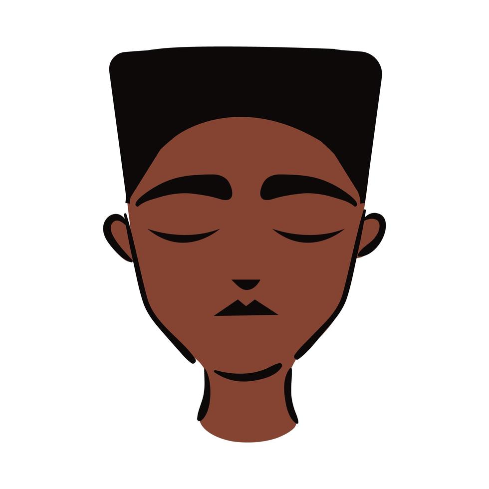 icona di stile piatto di giovane uomo afro etnico vettore