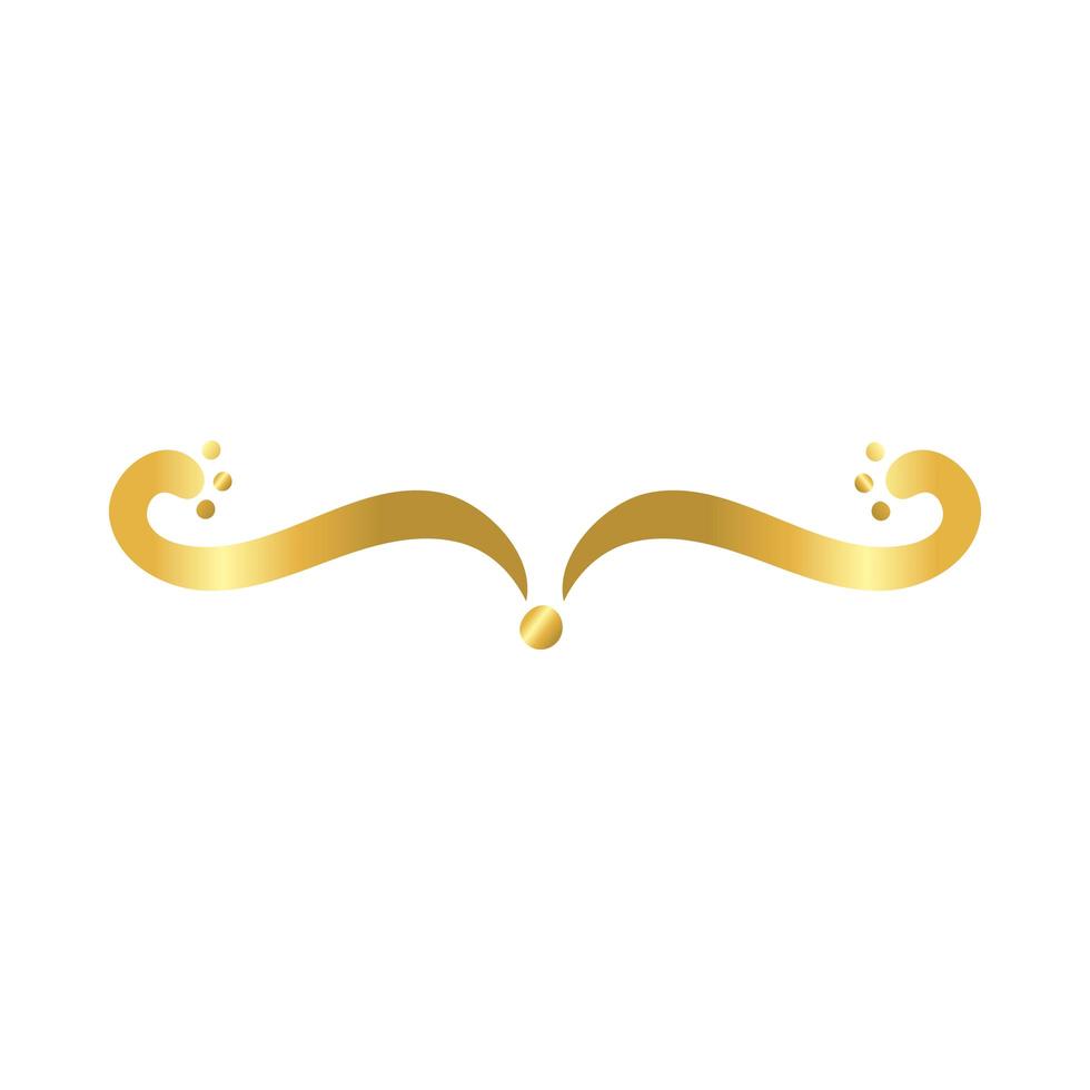 elegante decorazione cornice bordo icona stile sfumato dorato gradient vettore