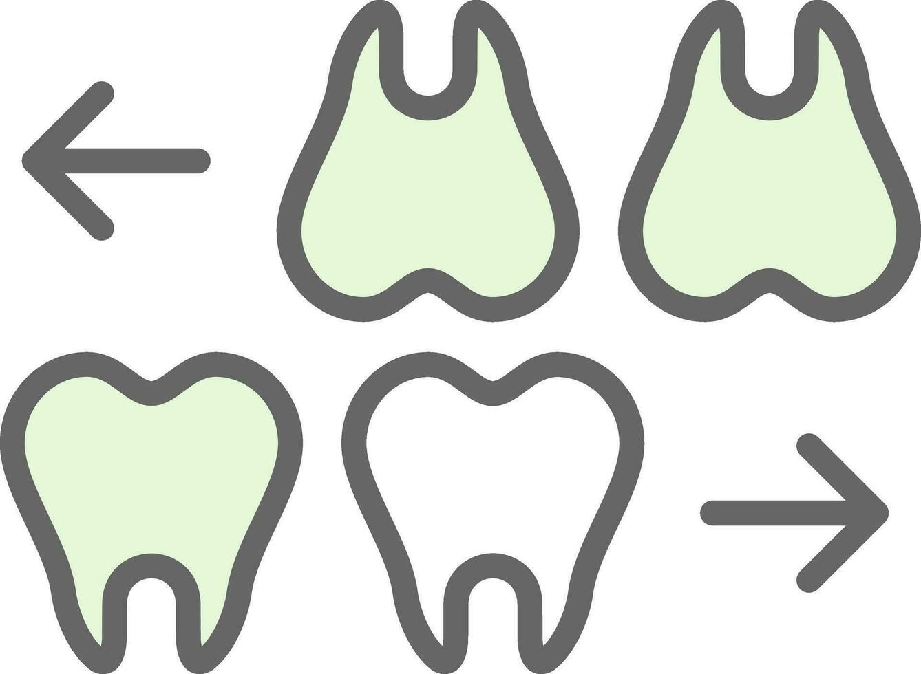 denti vettore icona design