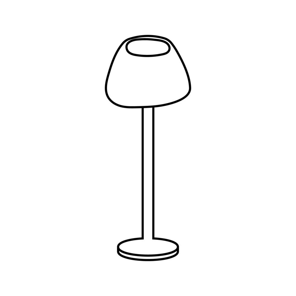 icona isolata di mobili della lampada della casa vettore