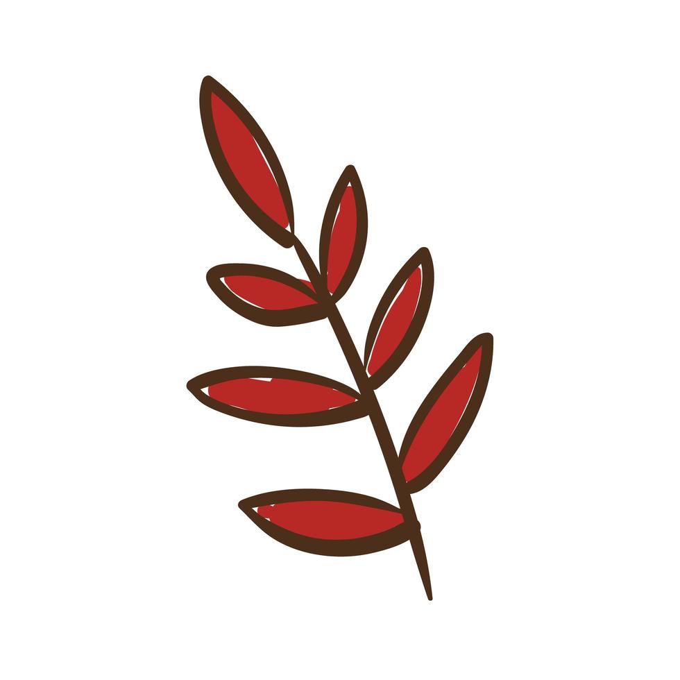 ramo con foglie icona vettore