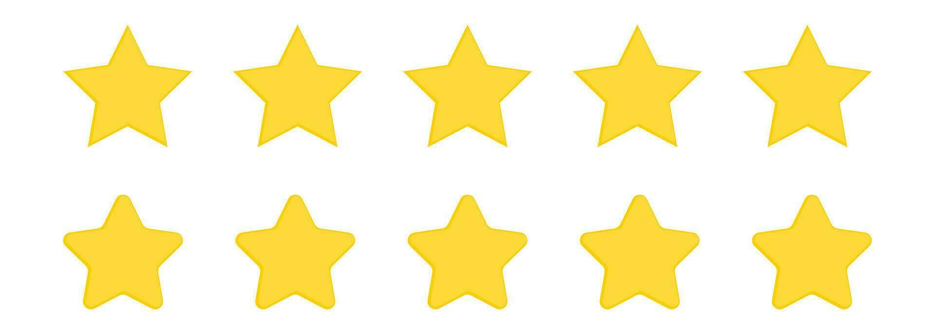 cinque stelle valutazione revisione icona vettore