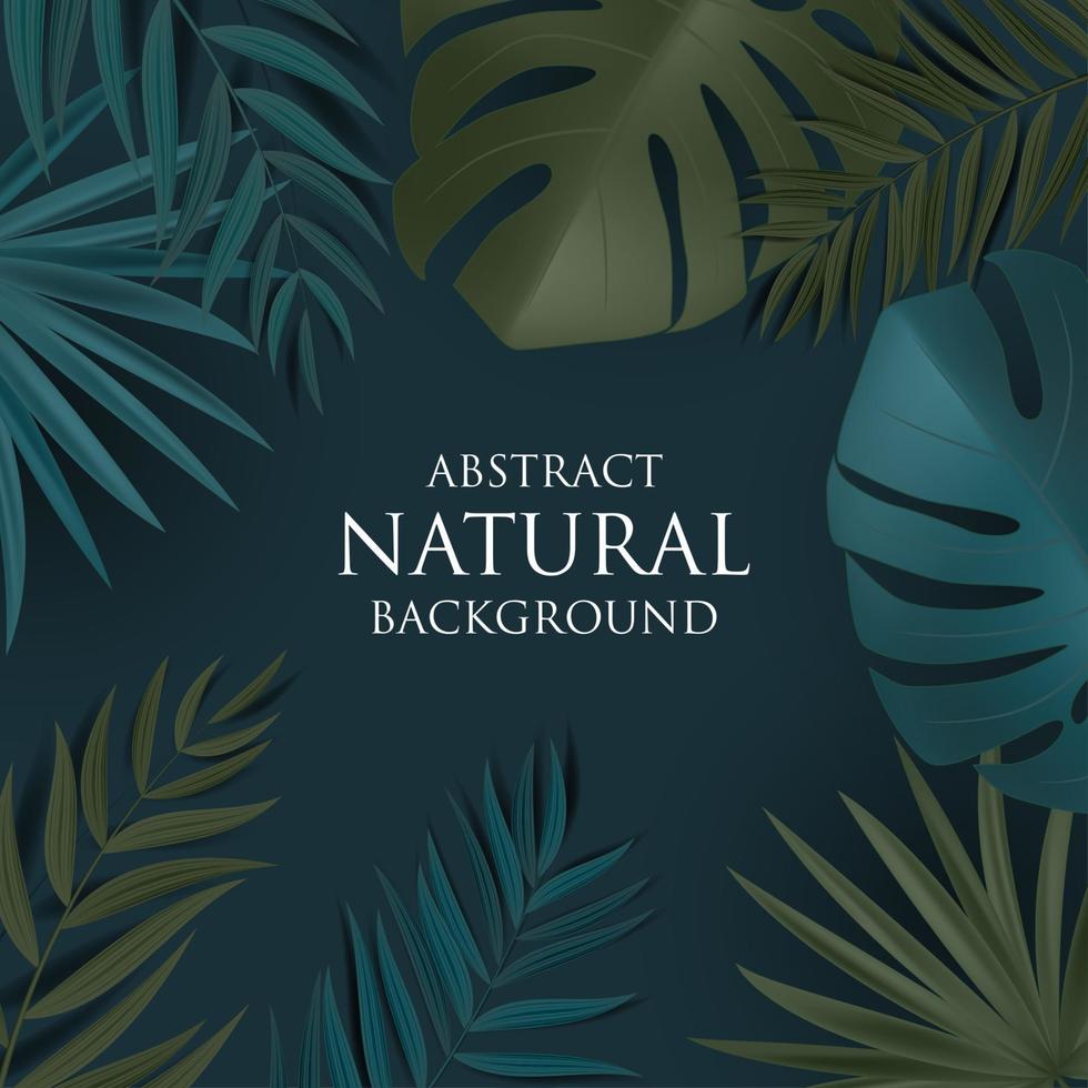 sfondo naturale astratto con palme tropicali e foglie di monstera. illustrazione vettoriale eps10