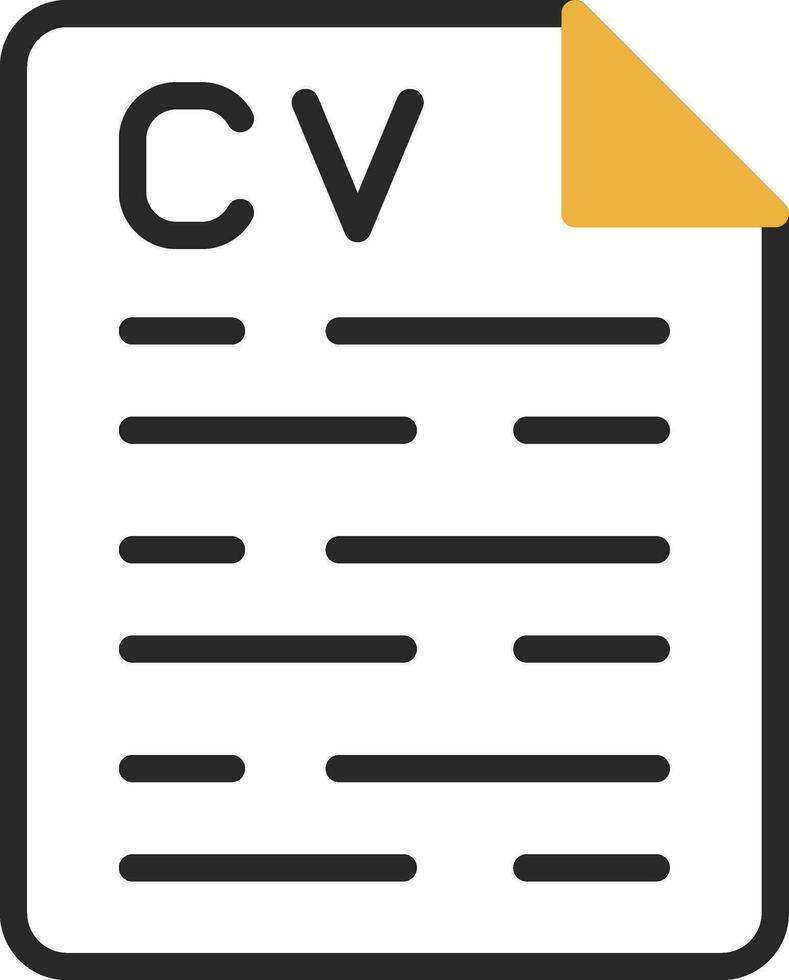 CV vettore icona design