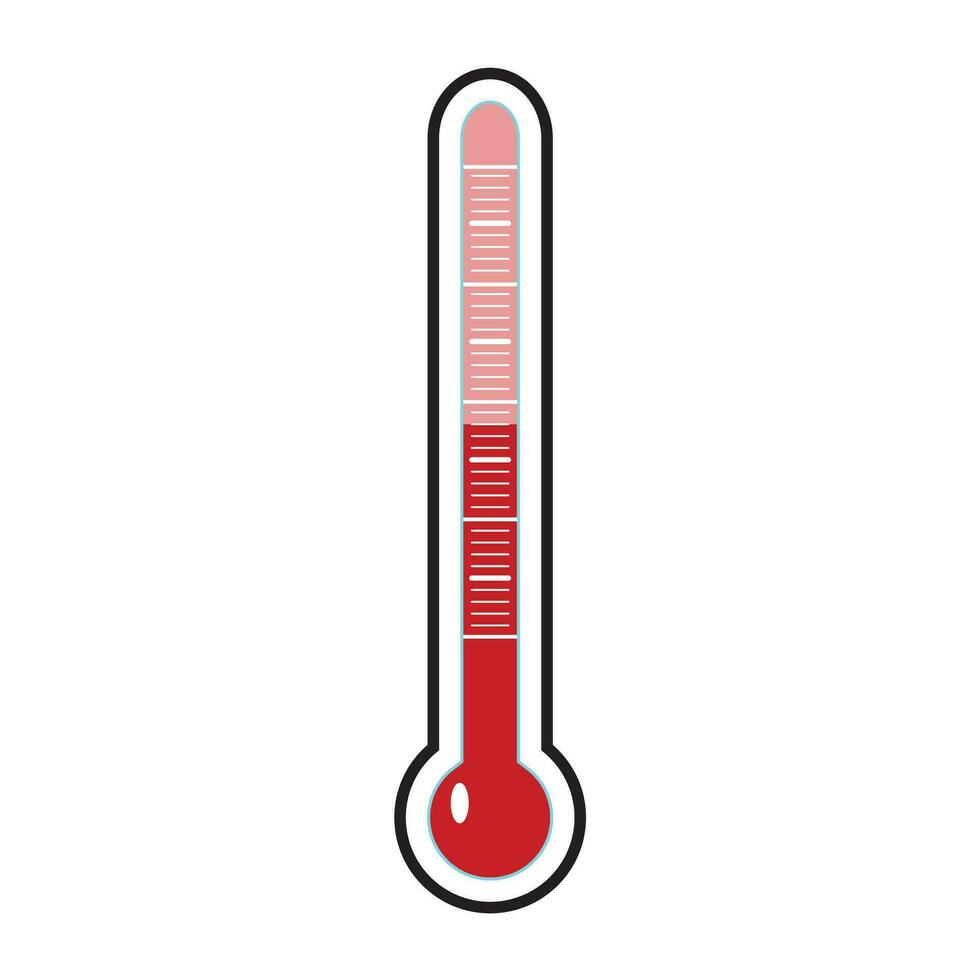 termometro modello vettore. temperatura freddo e caldo, centigrado o fahrenheit illustrazione vettore