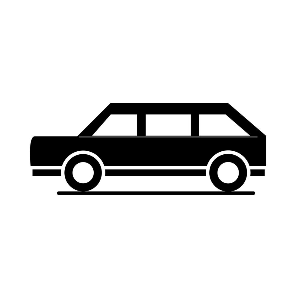 auto minivan modello trasporto veicolo silhouette stile icona design vettore