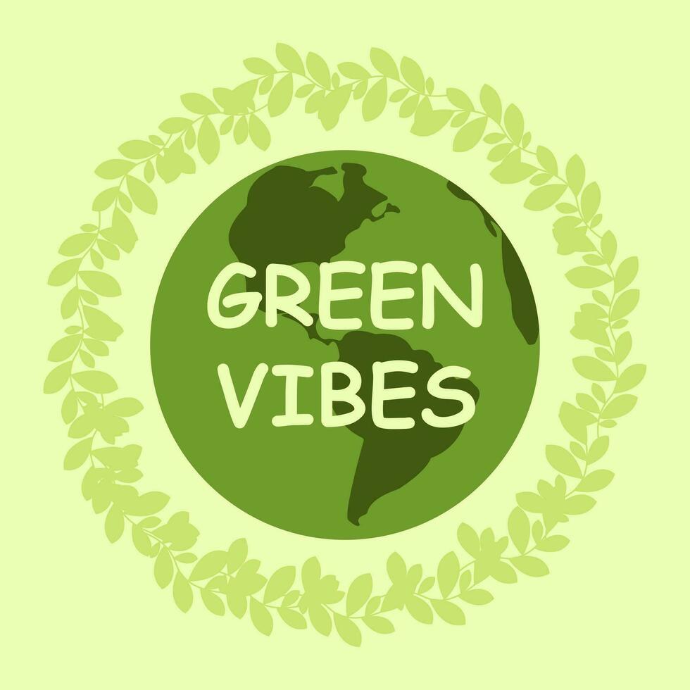 vettore illustrazione di terra globo con verde foglie, riciclare le foglie. concetto di mondo ambiente giorno, Salva il terra, terra giorno