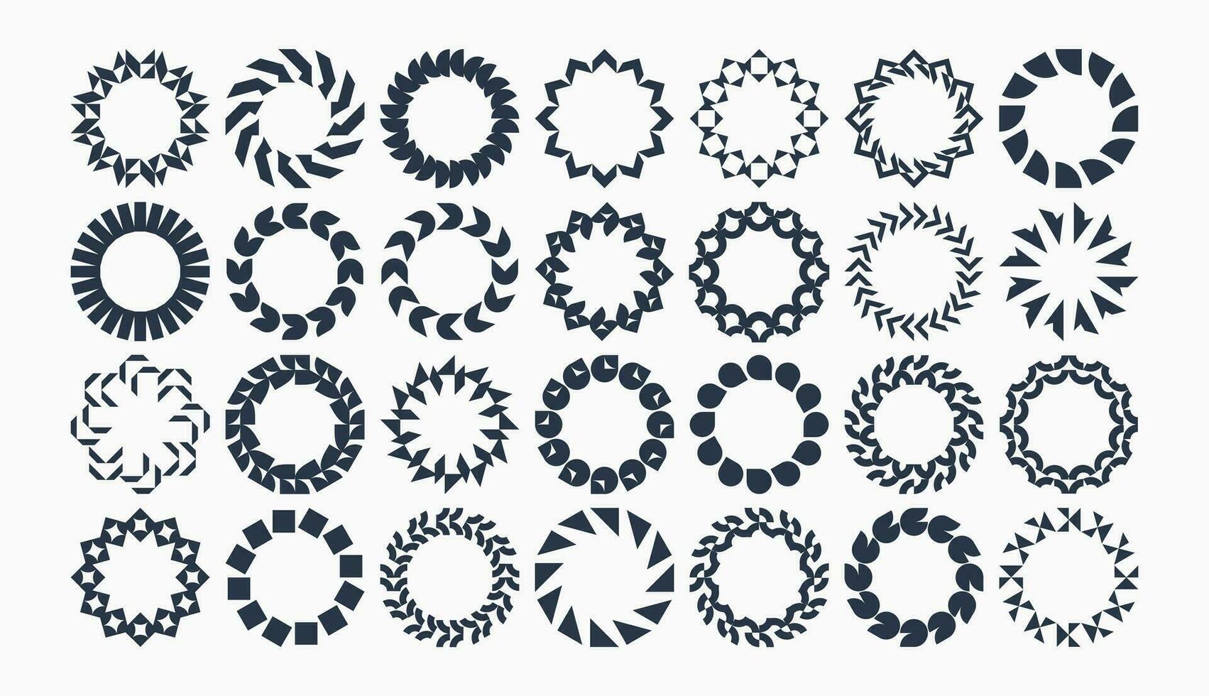 geometrico astratto forma cerchio telaio confine. moderno semplice il giro confine logo. vettore