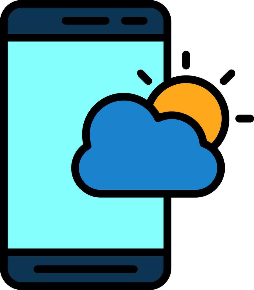 tempo metereologico App vettore icona design