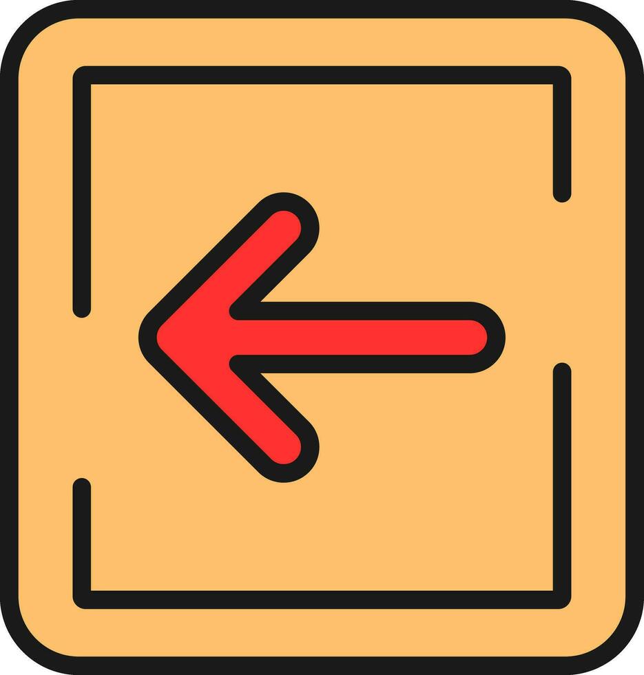 sinistra freccia vettore icona design
