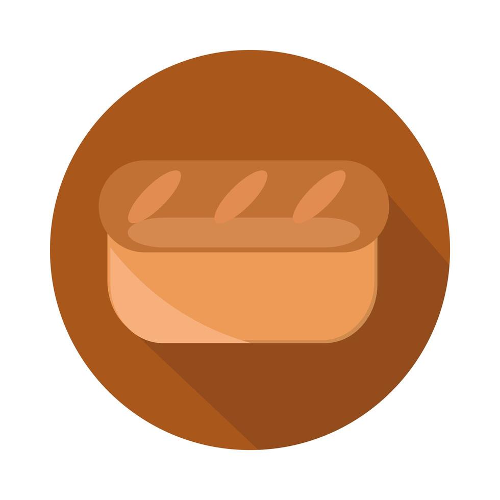 menu del pane, blocco di prodotti alimentari da forno e icona piatta vettore