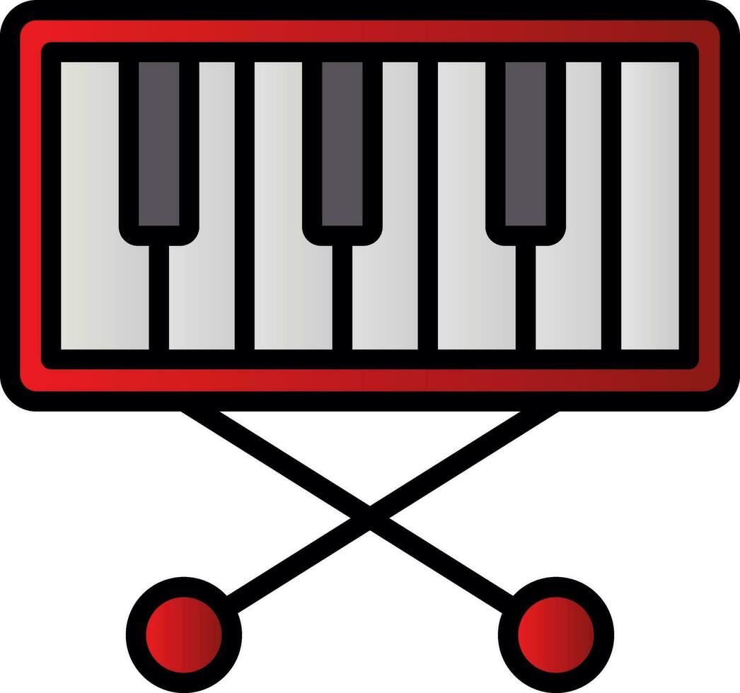 pianoforte tastiera vettore icona design