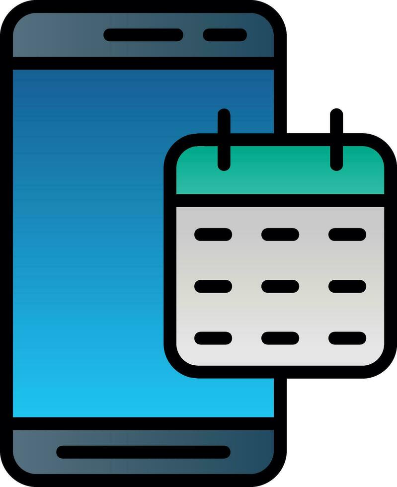 mobile calendario vettore icona design