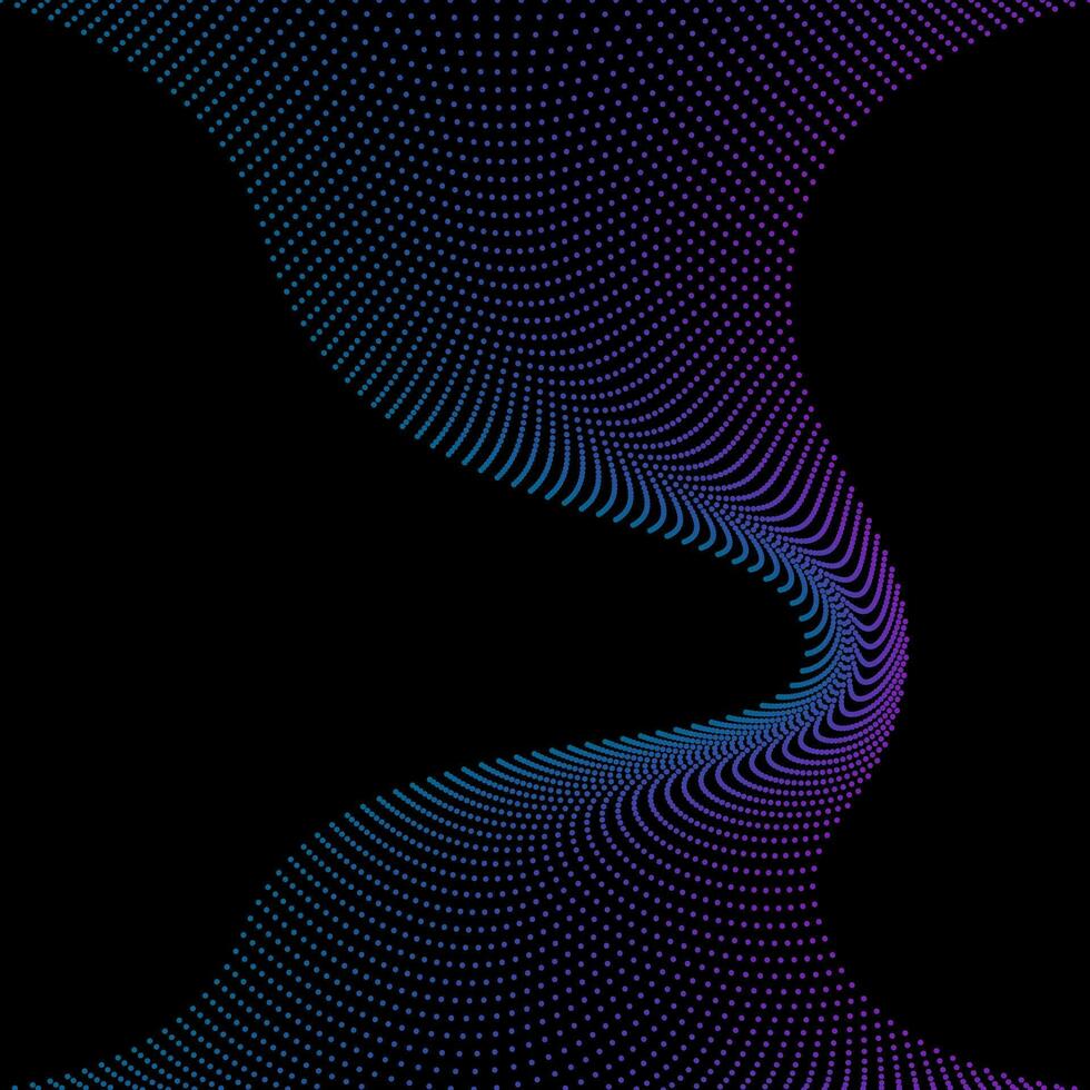 astratto cg blu viola onda struttura con raggiante sfocato particelle. vettore